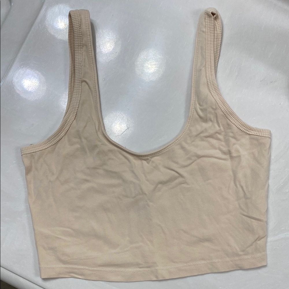 Free People Cream Crop Top
